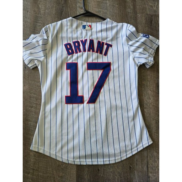 CUBS #17 Bryant Majestic 2016 World Series Champions Baseball Jersey Women's Sma - Picture 2 of 10